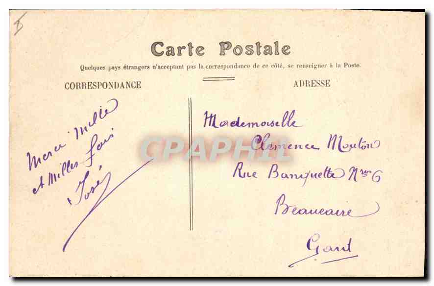 Arles — Interior of the Arenas — Vintage Postcard/Antike Ansichtskarte n°22 — Back
