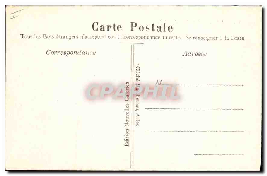 CPA Arles Interieur des Arenes — Back