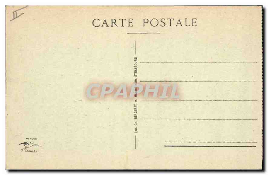Mulhouse - Caserne Lefèvre (Ancienne Caserne du 112e Régiment allemand d'Infanterie) — série 38 — éditeur Bergeret, Strasbourg — Verso