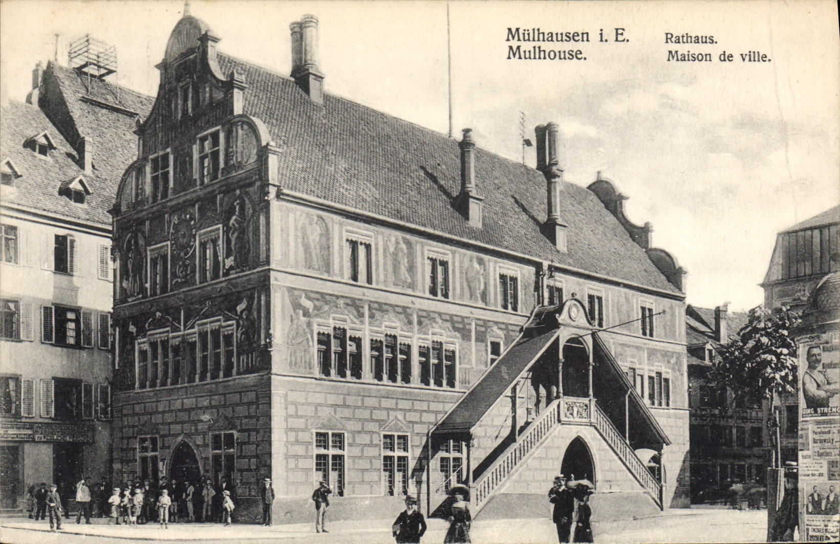CPA MULHAUSEN i.E. Rathaus MAULHOUSE. Maison de ville
