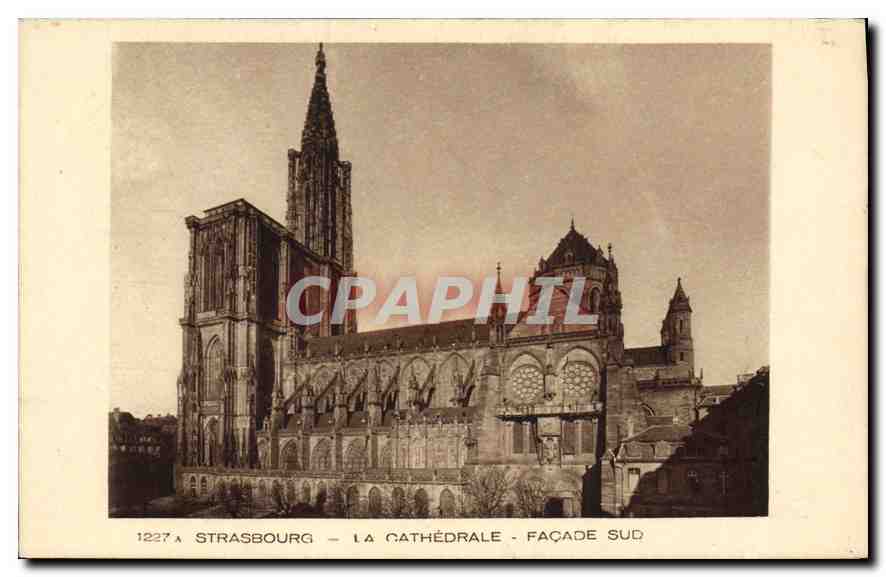 CPA STRASBOURG lA CATHEDRALE FACADE SUD