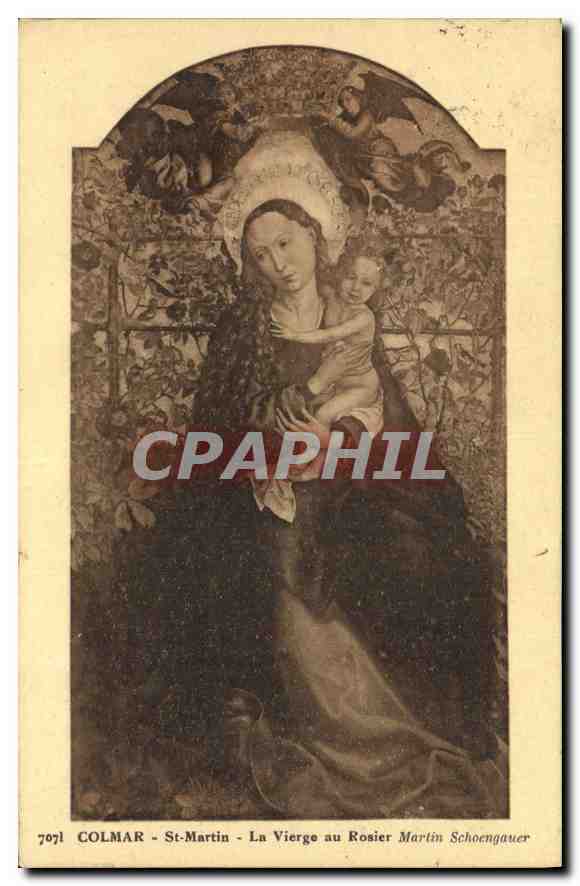 CPA COLMAR St-Martin La Vierge au Rosier Martin Schoengauer