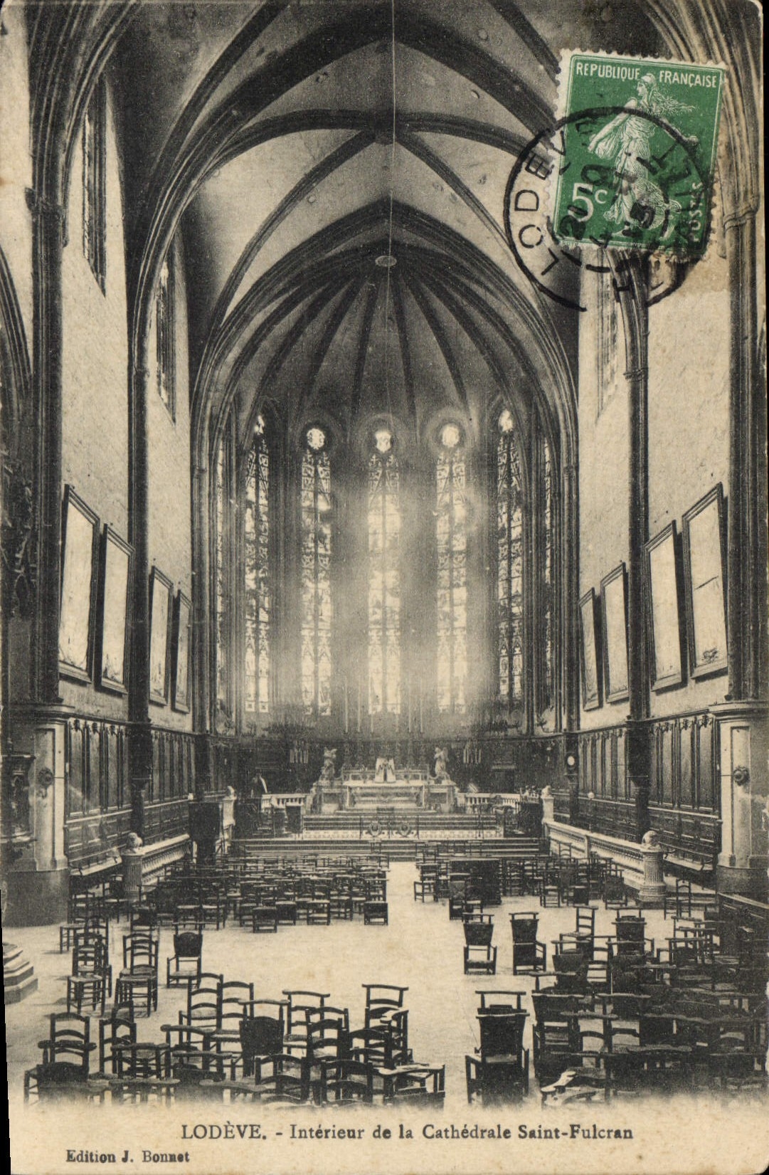 CPA LODEVE Interieur de la Cathedrale Saint Fulcran