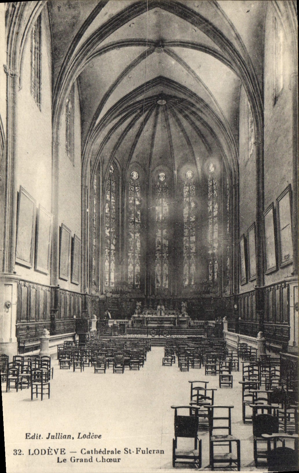 CPA LODEVE Cathedrale st Fulcran Le Grand Choeur