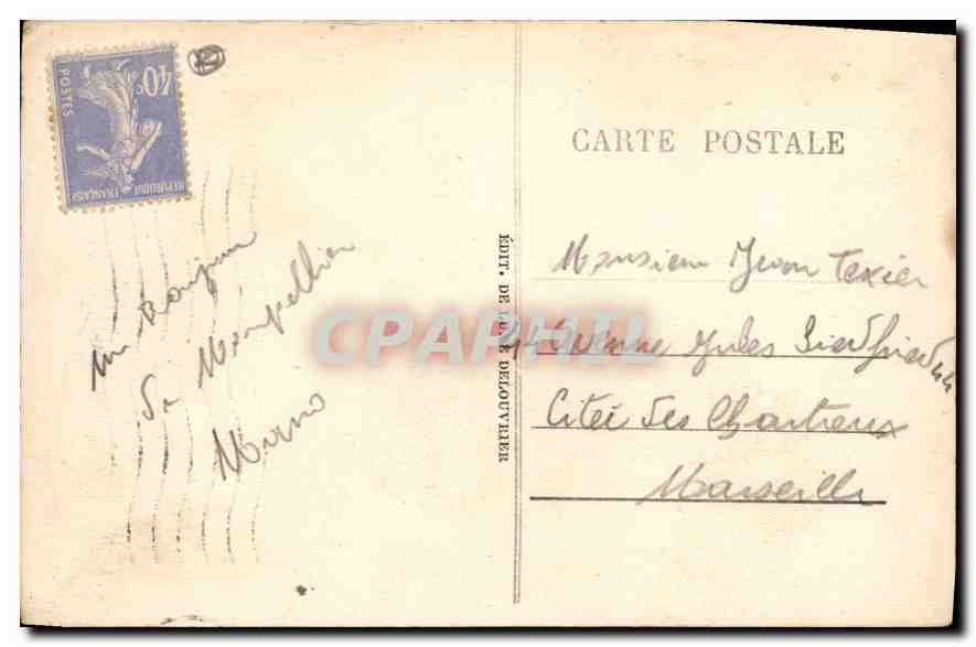 CPA MONTPELLIER Le Palais de justice — Rückseite