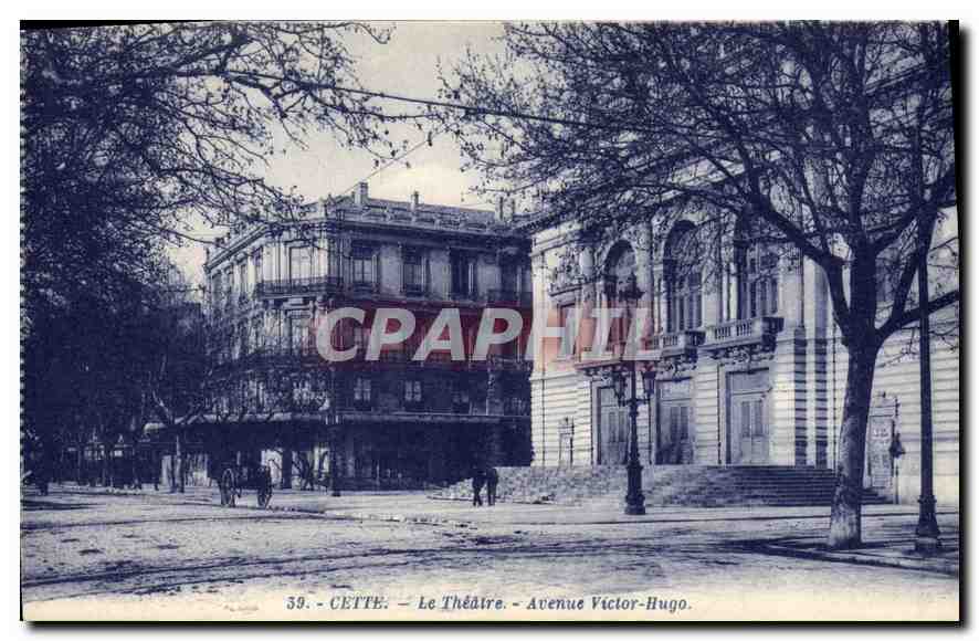 CPA CETTE Le Theatre Avenue Victor Hugo