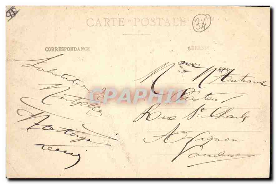 CPA MONTPELLIER La Place de la Comedie — Rückseite