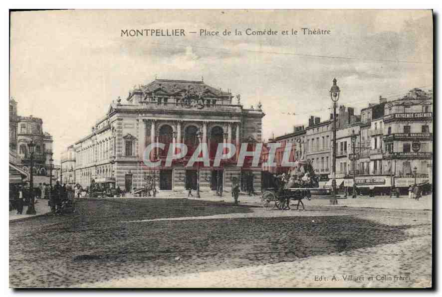 CPA MONTPELLIER Place de la Comeie et la Theatre