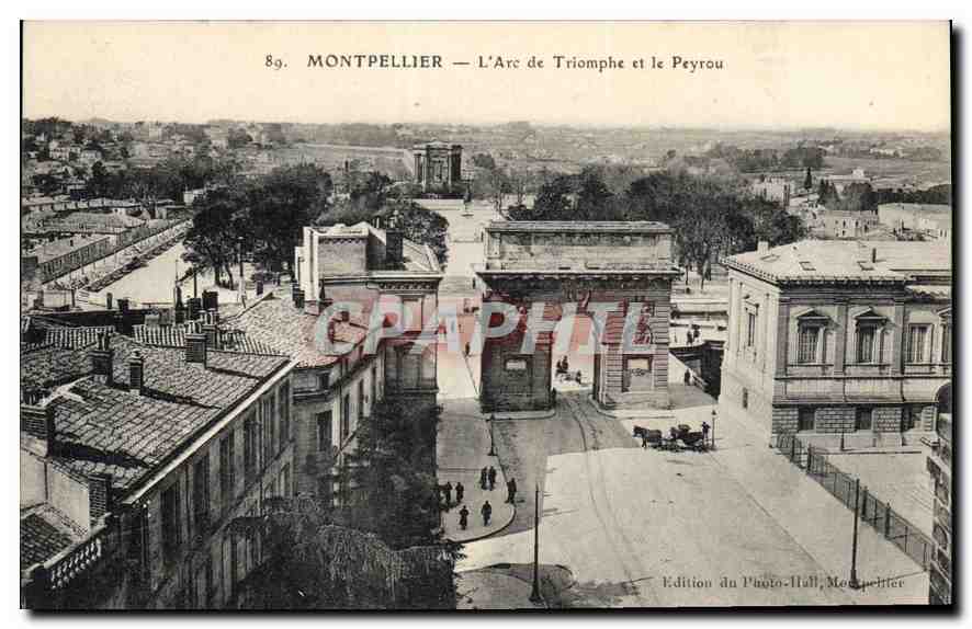 CPA MONTPELLIER L'Arc de Triomphe et le peyrou