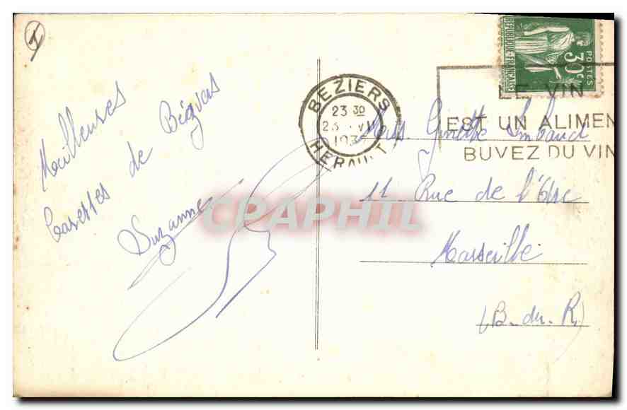 Béziers — Le Monument aux Morts (Injalbert, sculpt.) — Verso