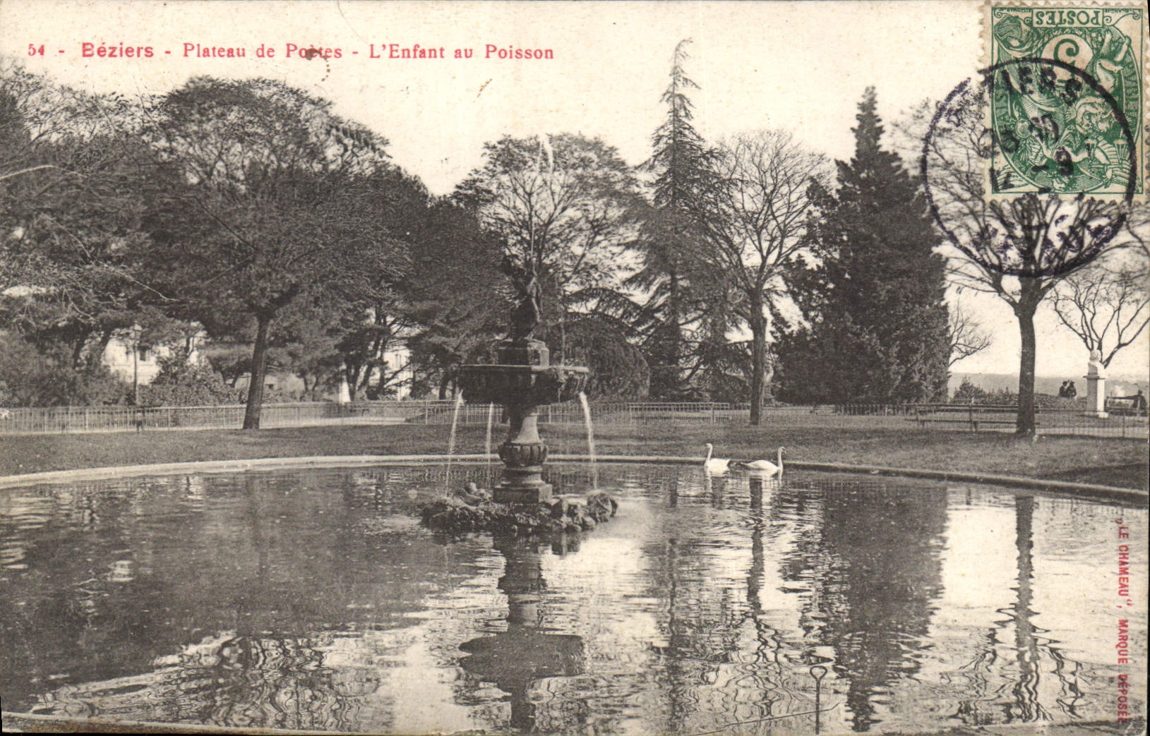 CPA Beziers plateau de L'Enfant au Poisson