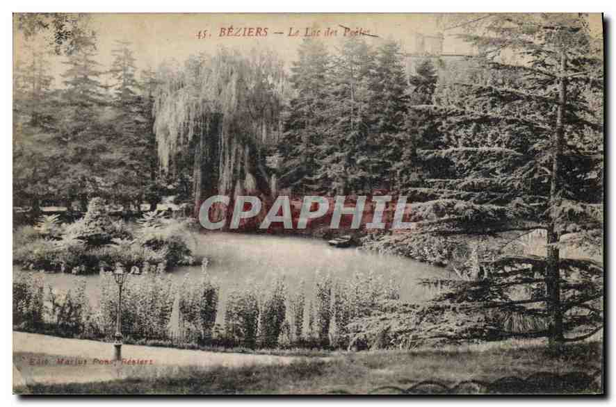 CPA BEZIERS Le Lac des poetes