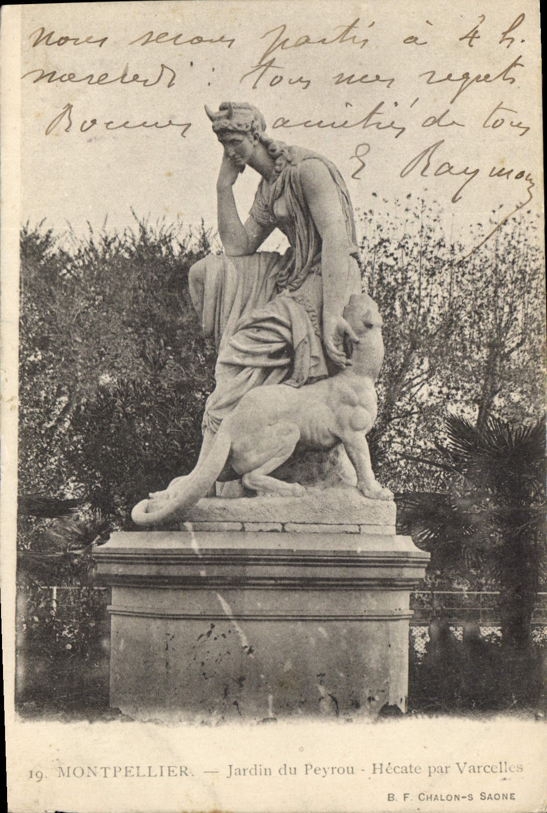 CPA MONTPELLIER Jardin du peyrou Hecate par Varcelles