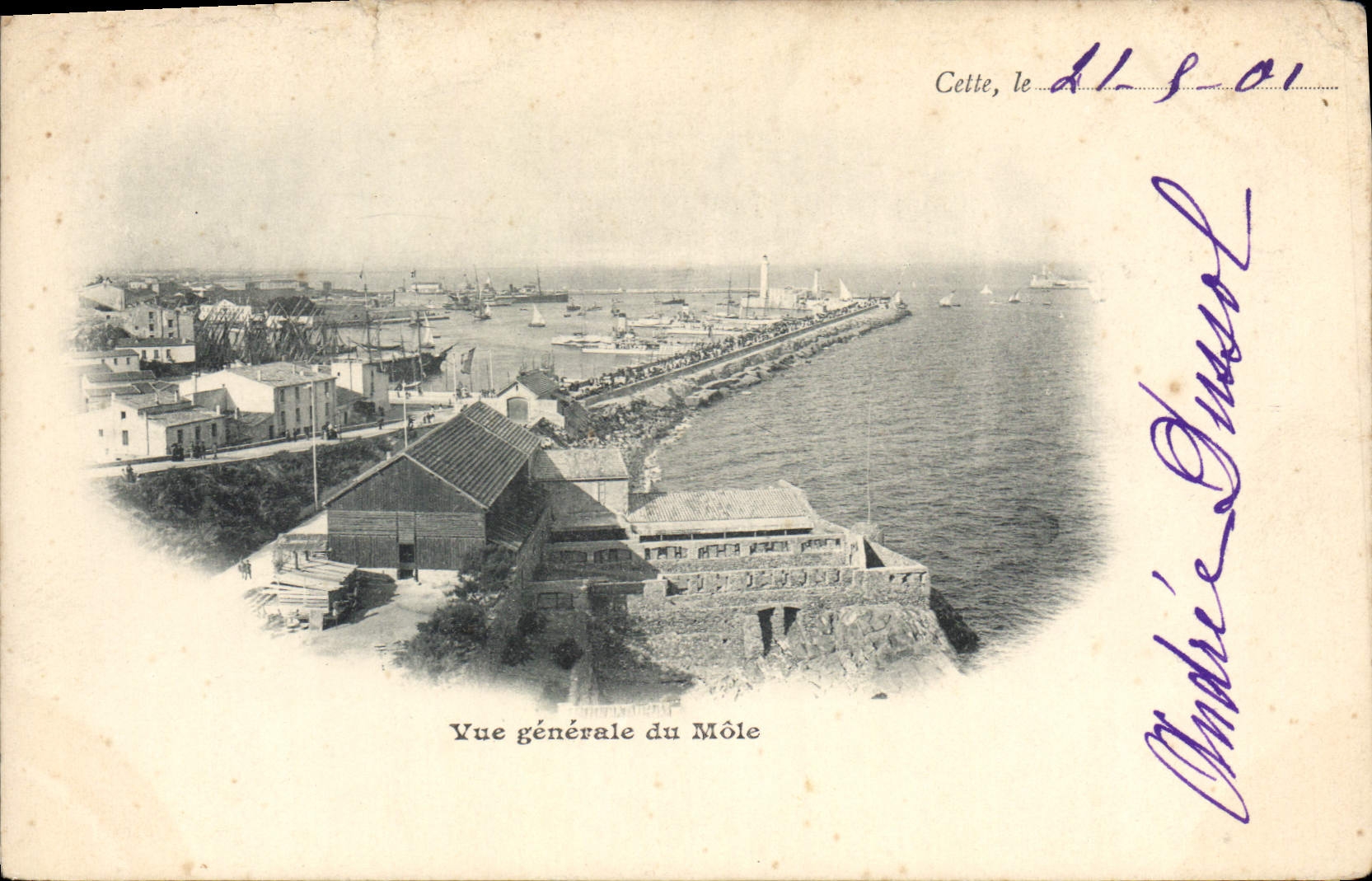 CPA Vue generale du Mole Cette
