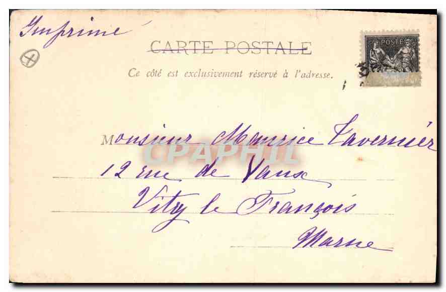 CPA Vue generale du Mole Cette — Back