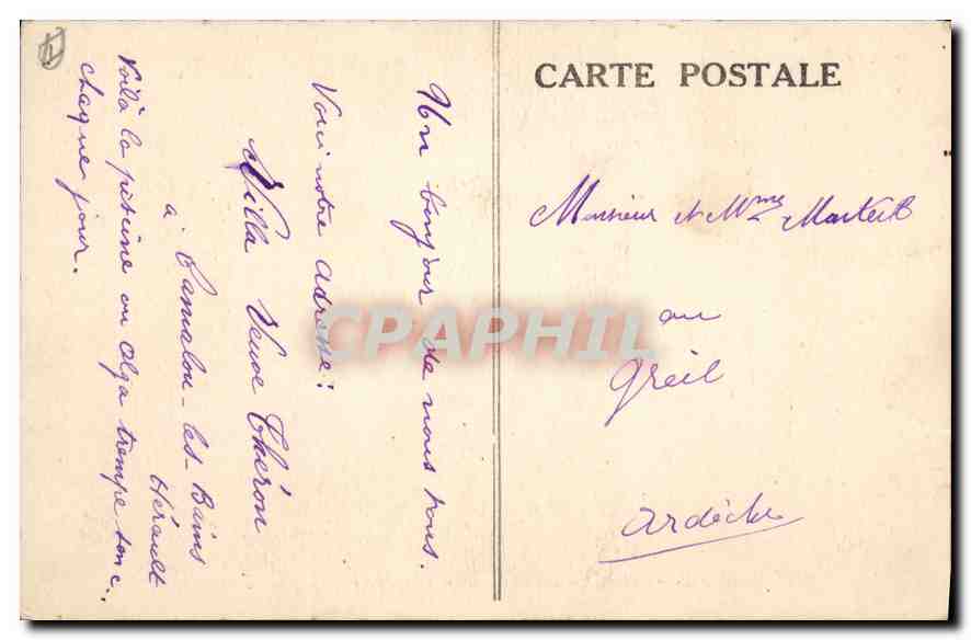 CPA LAMALOU les BAINS Etblissement Thermal Une piscine de Dames — Rückseite