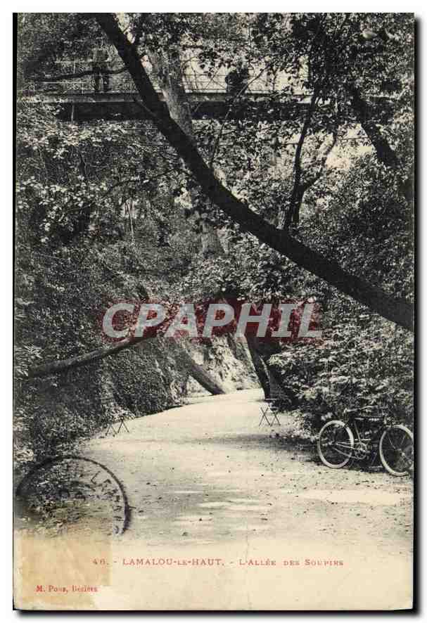 CPA LAMALOU LE HAUT Moto L'allee des soupirs