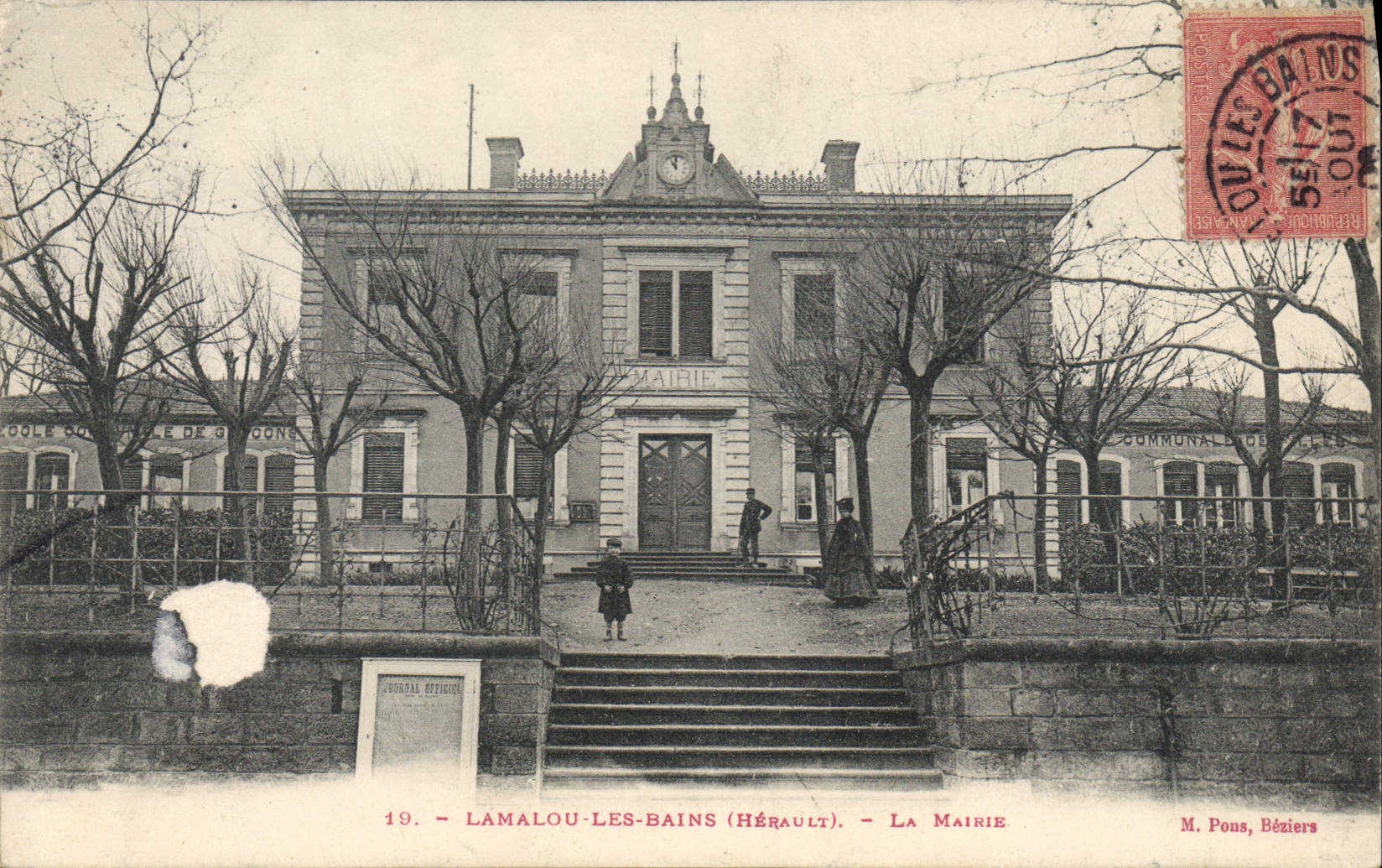 CPA LAMALOU LES BAINS LA MAIRIE