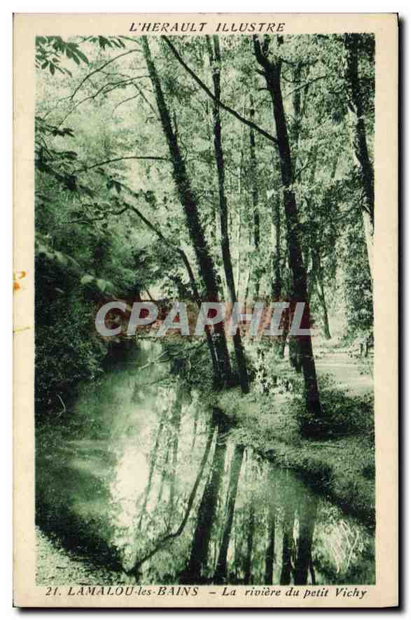 CPA LAMALOU les BAINS La riviere du petit Vichy