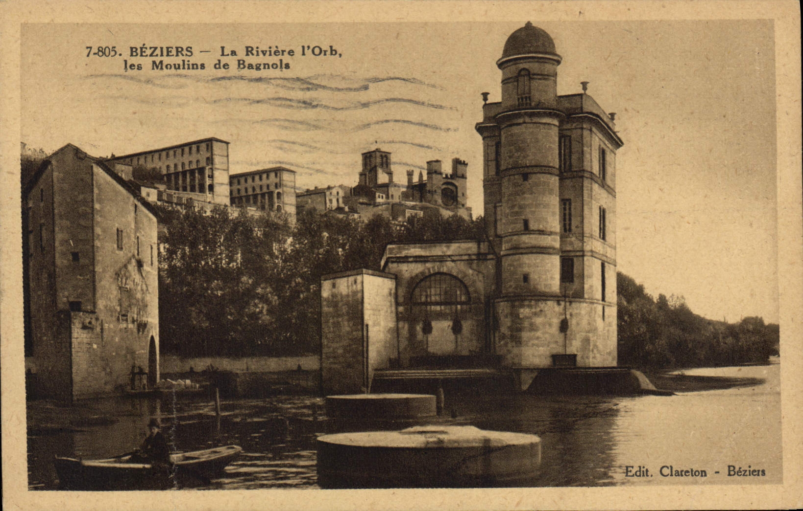 Béziers — La Rivière l'Orb, les Moulins de Bagnols — Edit. Clareton - Béziers
