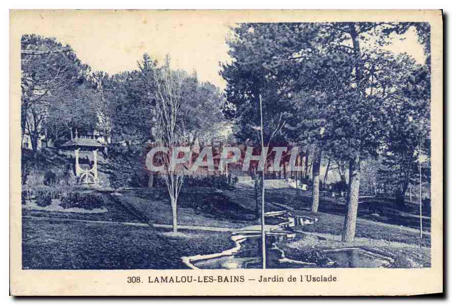 CPA LAMALOU LES BAINS Jardin de I'Usclade