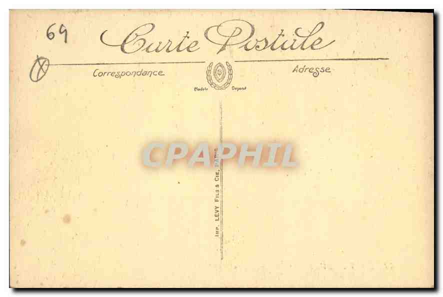 CPA CETE Un coin du Chateau d'eau — Back