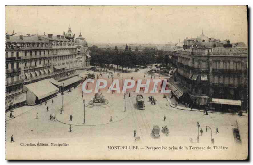 CPA MONTPELLIER Perspective prise de la Terrasse du Theatre