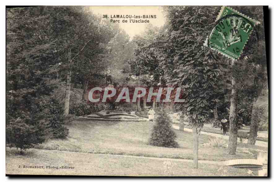 CPA LAMALOU les BAINS Parc de I'Usclade