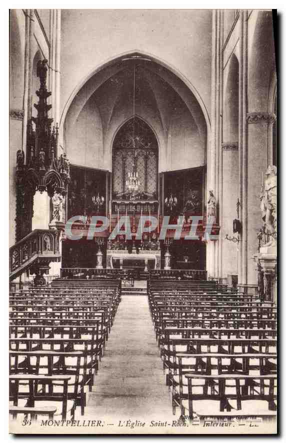 CPA MONTPELLIER L'Eglise Saint Roch Interieur