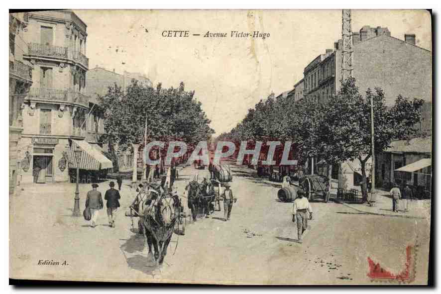 CPA CETTE Avenue Victor Hugo
