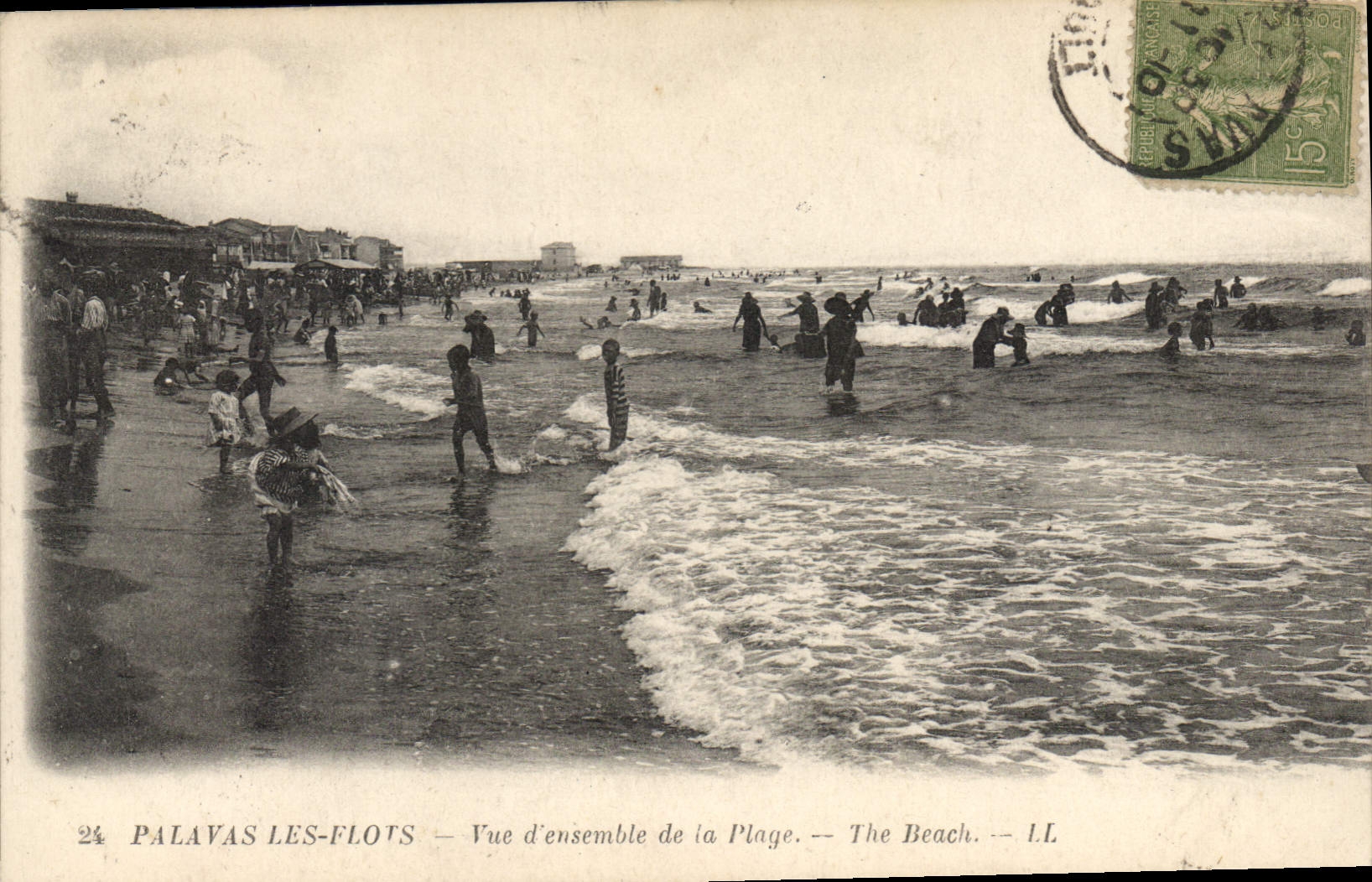CPA PALAVAS LES FLOTS Vue d'ensemble de Plage 