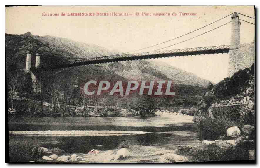 Environs de Lamalou-les-Bains (Hérault) — 49. Pont suspendu de Tarrassac