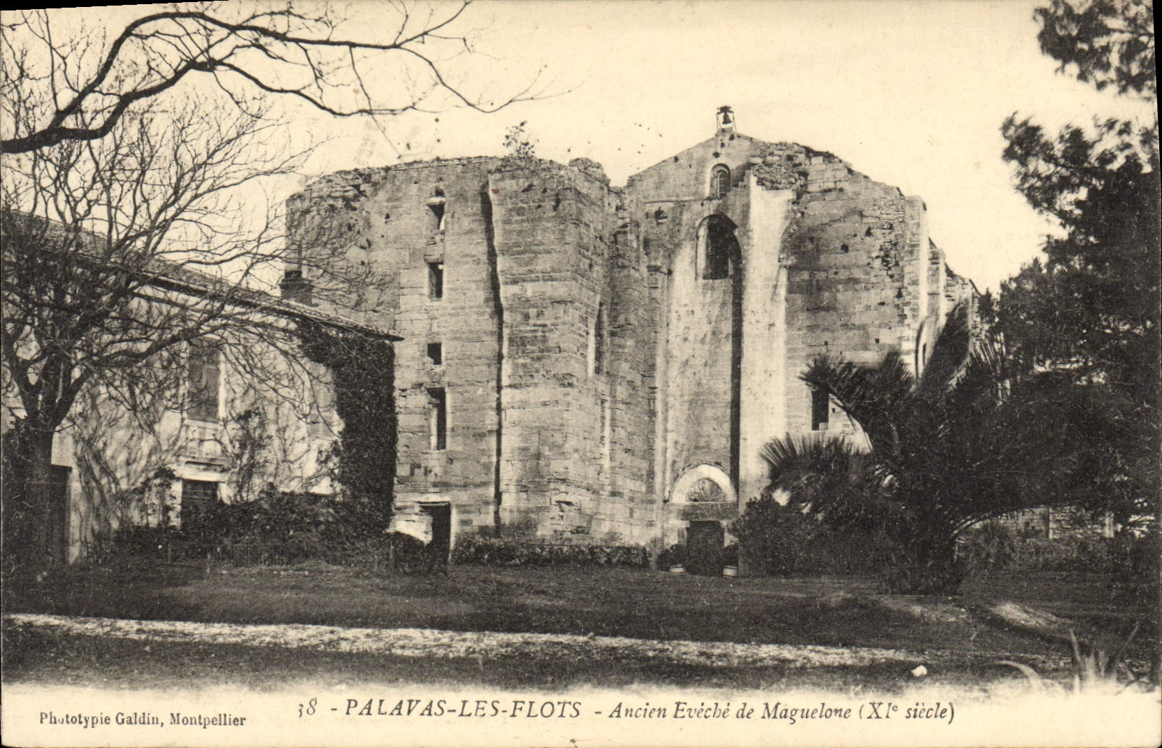 Palavas-les-Flots — Ancien Evêché de Maguelone (XIe siècle) — Phototypie Galdin, Montpellier
