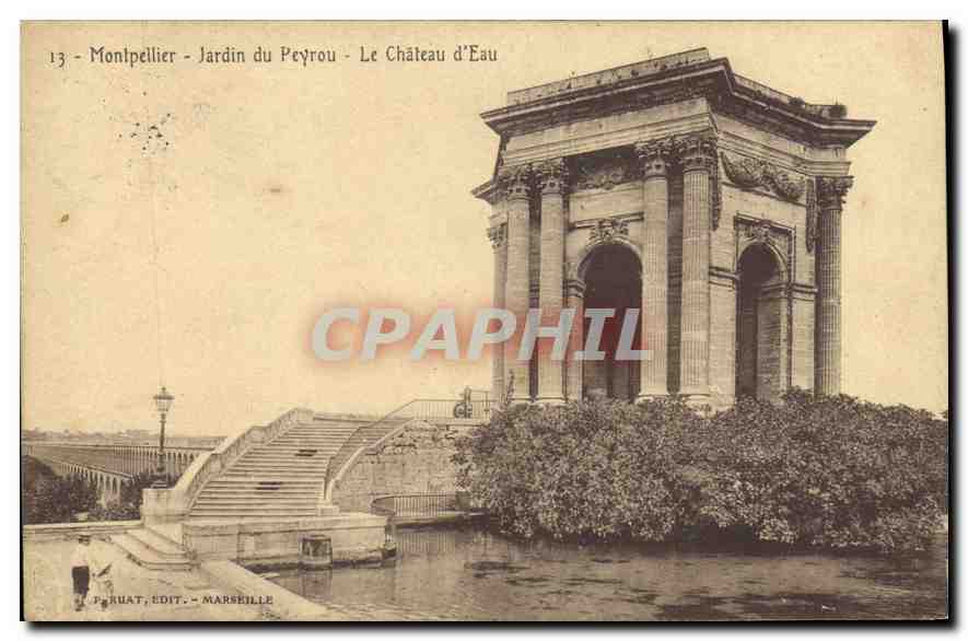 CPA Montpellier Jardin du peyrou Le Chateau d'eau