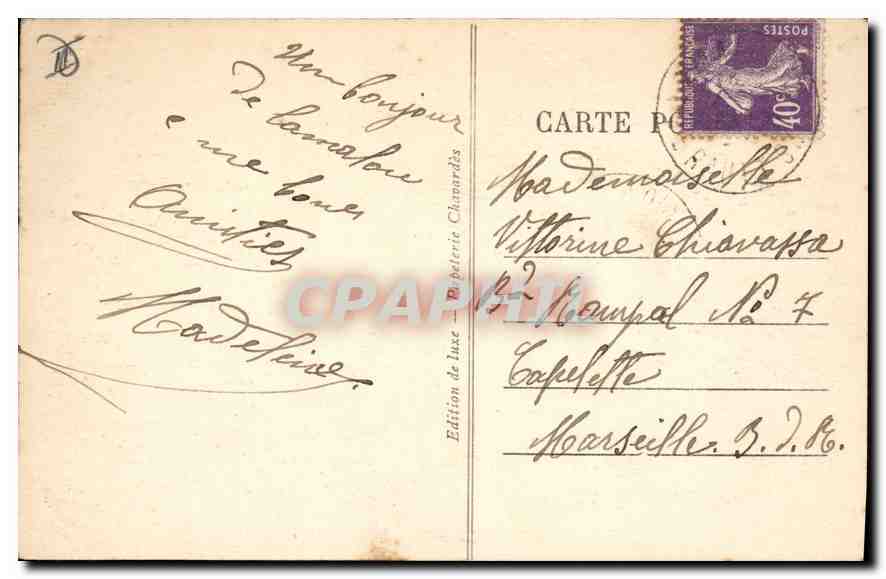 CPA LAMALOU les BAINS Jardin de I'Uselade — Rückseite