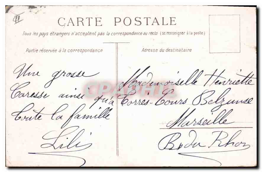CPA PALAVAS Le Canal — Rückseite