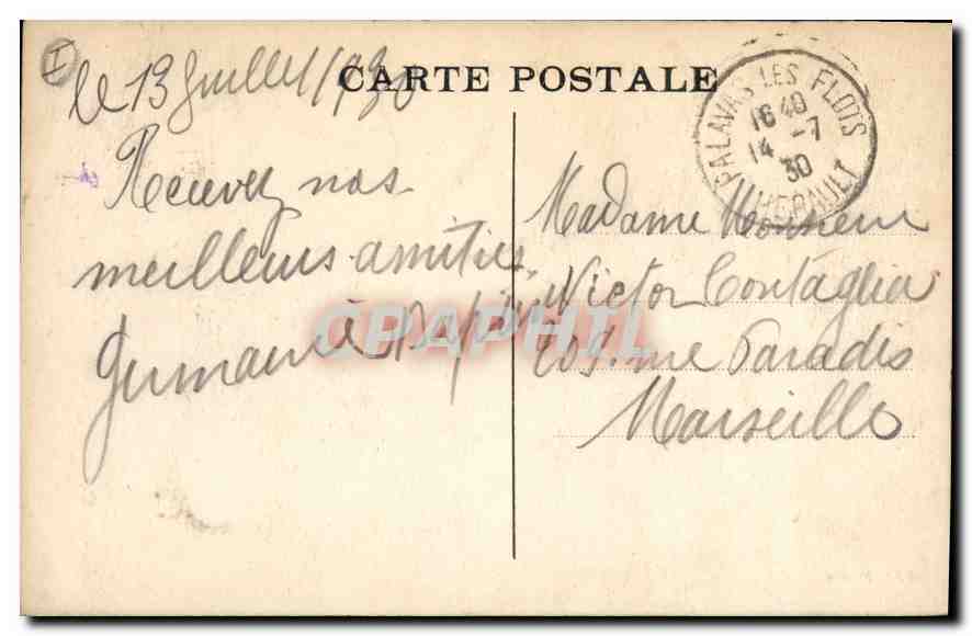 CPA PALAVAS les FLOTS Le Casino — Back