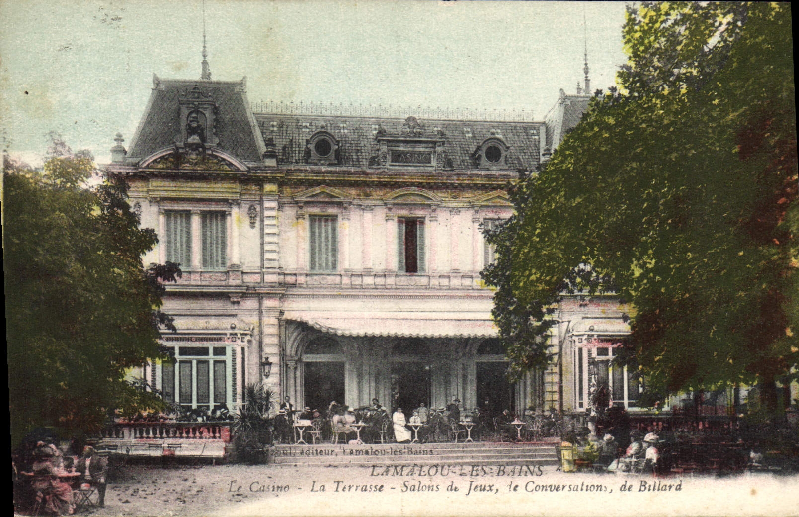 Le Casino - La Terrasse - Salons de Jeux, le Conversations, de Billard — Lamalou-les-Bains, éditeur Billard