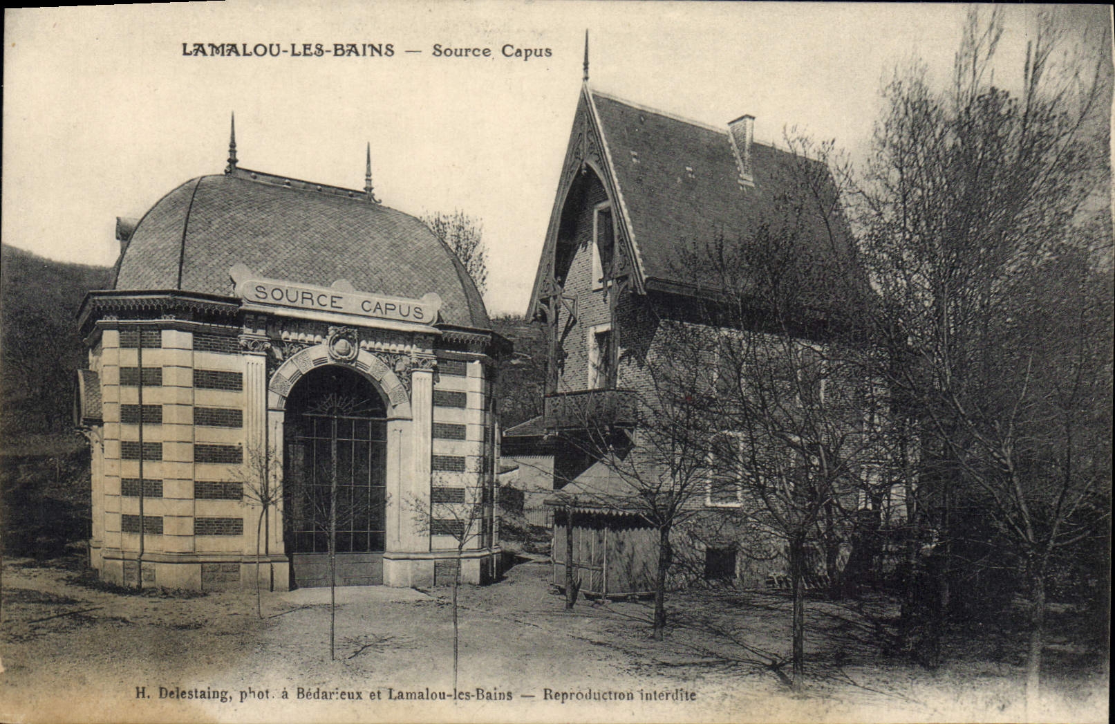 Lamalou-les-Bains — Source Capus — H. Delestaine, phot. à Bédarieux et Lamalou-les-Bains - Anverso