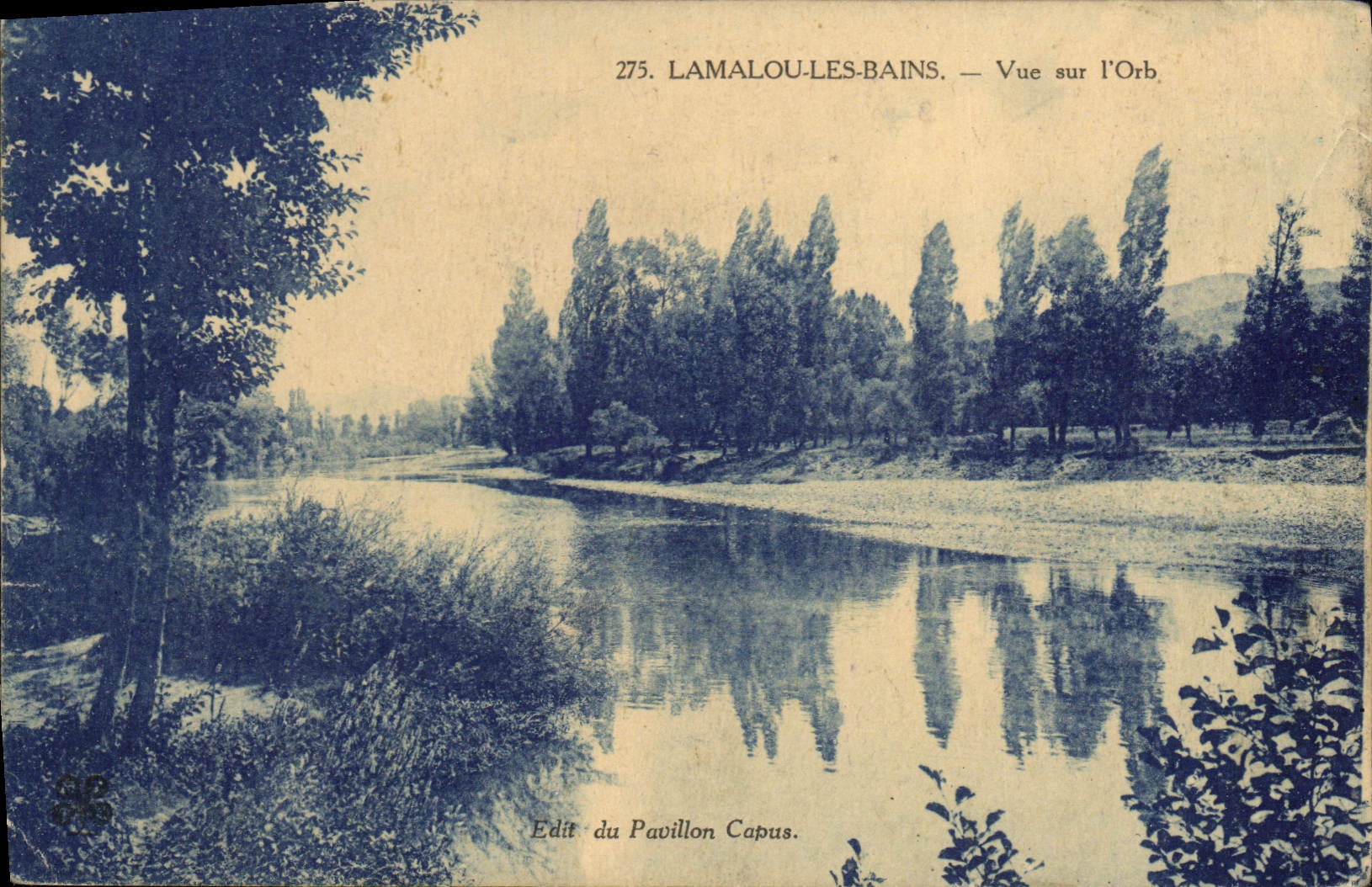 Lamalou-les-Bains — Vue sur l'Orb — Edit du Pavillon Capus, n°275