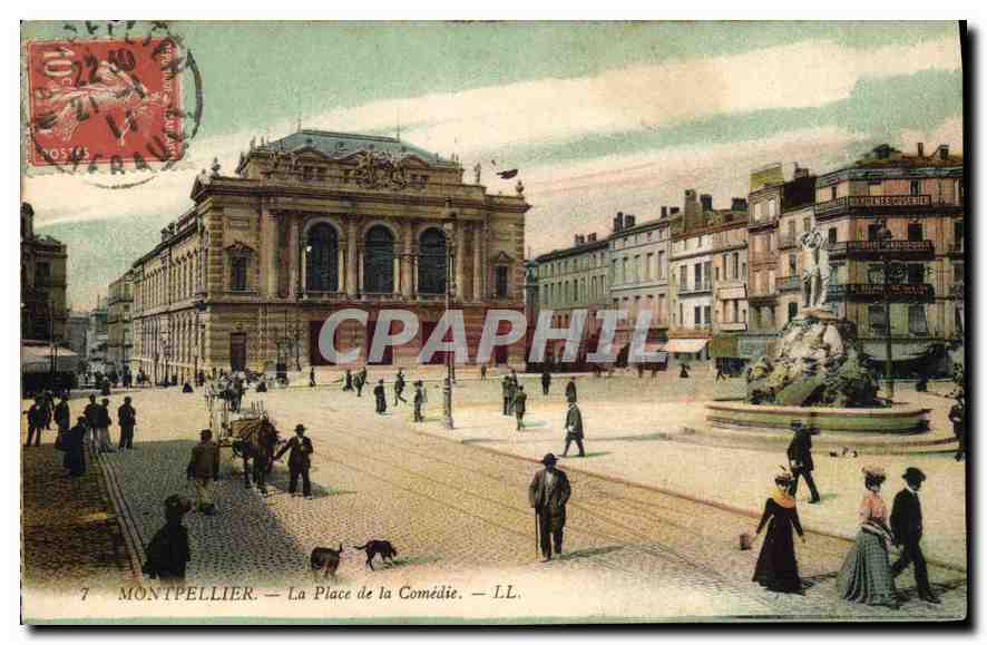 CPA MONTPELLIER La Place de la Comedie