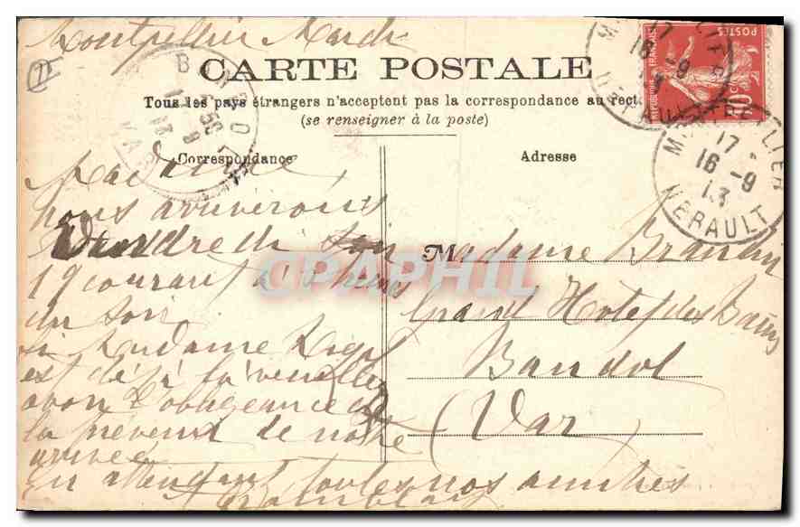 CPA MONTPELLIeR L'Arc Triomphe — Rückseite