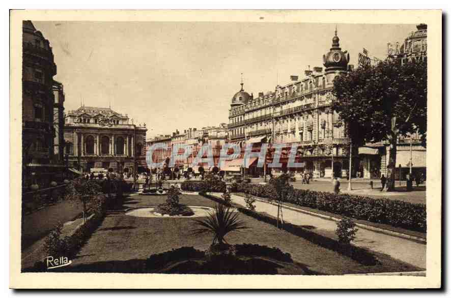 CPA MONTPELLIER La Place de la Comedie