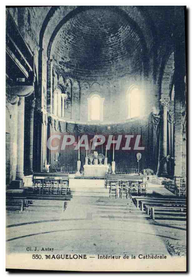 CPA MAGUELONE Interieur de la Cathedrale