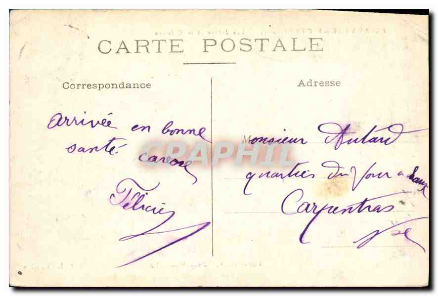 CPA PALAVAS LES FLOTS Jetecs et le Caluaire — Back