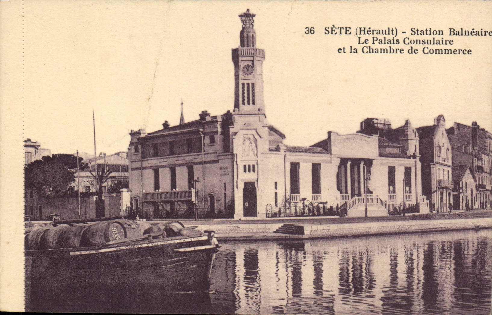 CPA SETE Station Balneaire Le Palais Consulaire et la Chambre de Commerce
