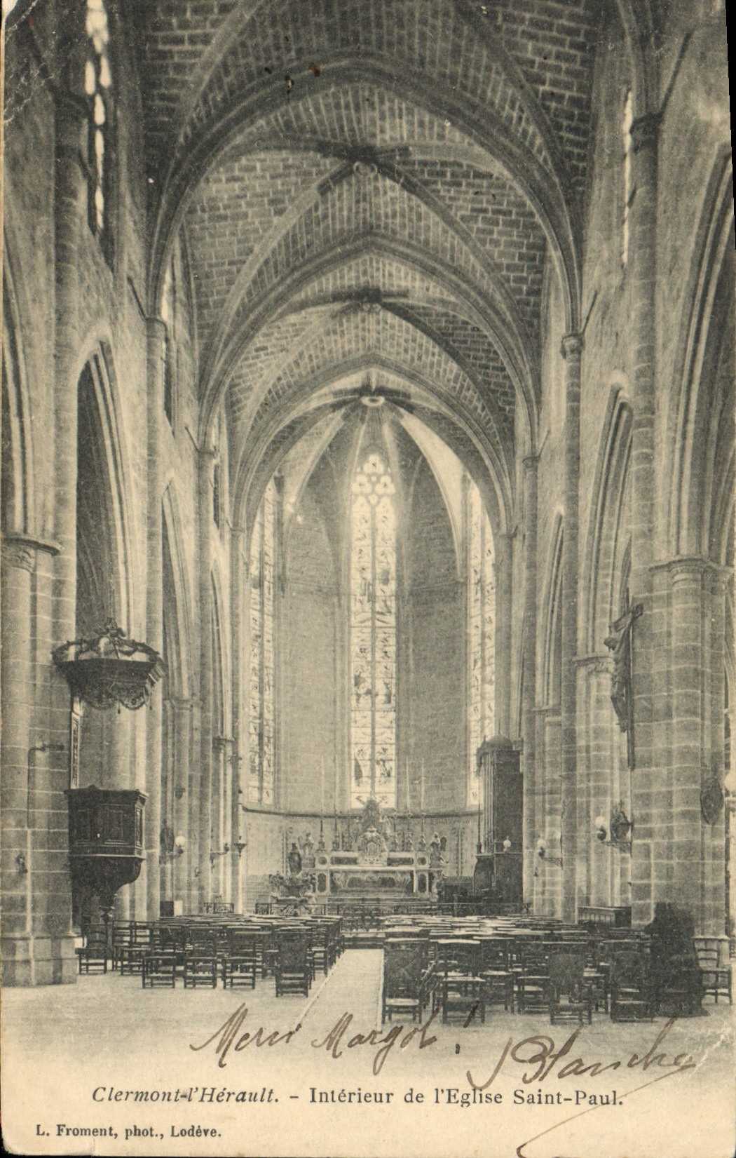 CPA Herault Interieur de I'Eglise Saint paul