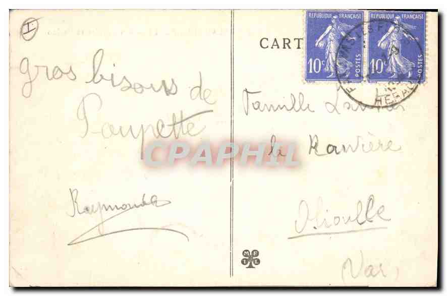 CPA PALAVAS les FLOTS Rive droite et Casino — Back