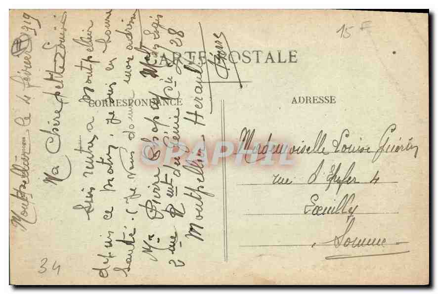 CPA MONTPELLIER Citadelle Caserne du 2eme genie Militaria — Rückseite