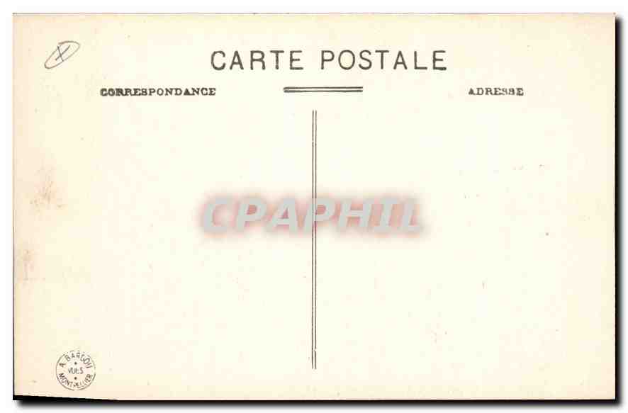 CPA MONTPELLIER Cathedrale et institut Bousson Bertrand — Rückseite
